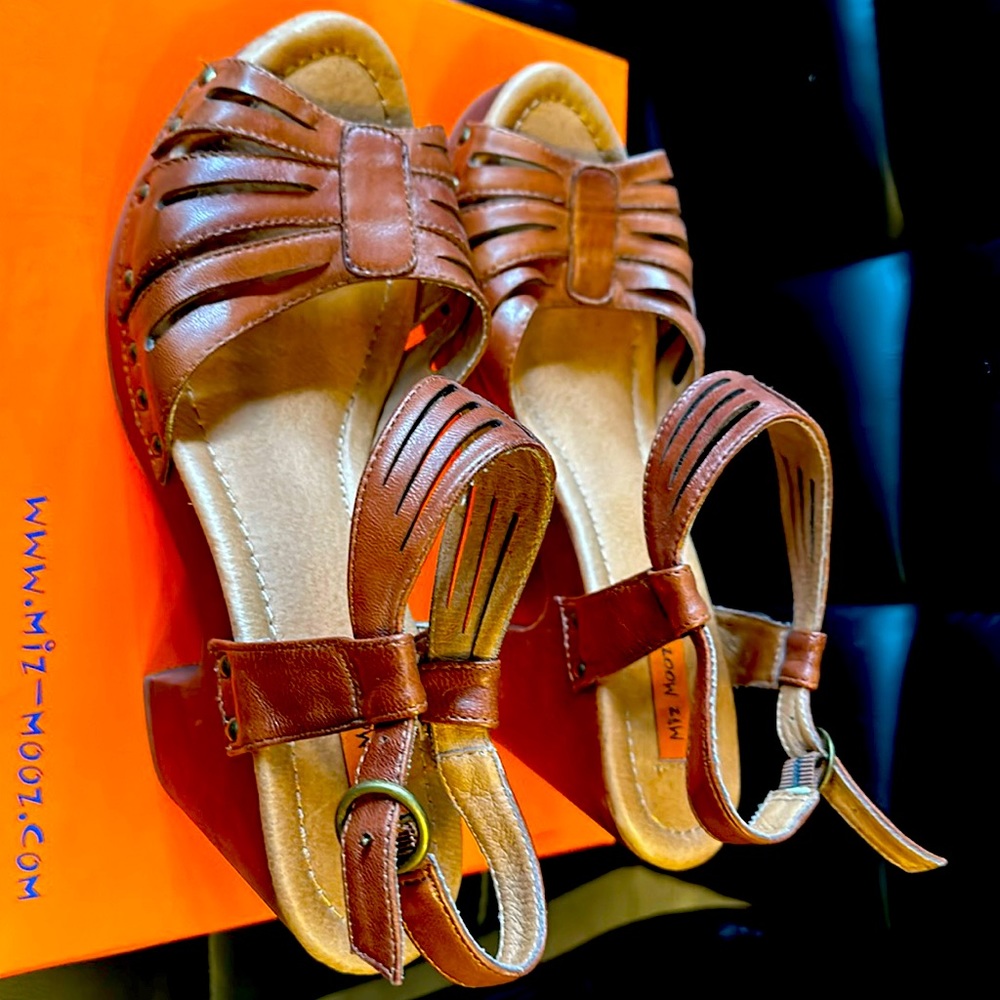 Retro style platform clog sandals